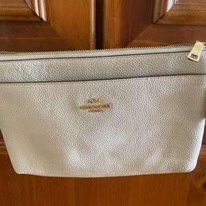 Coach Light Gray Journal Crossbody